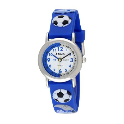 Ravel Children’s Blue Football Time Teacher Watch